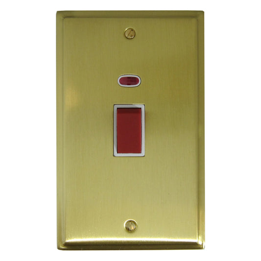 Deco Satin Brass 45Amp Dp Switch & Neon