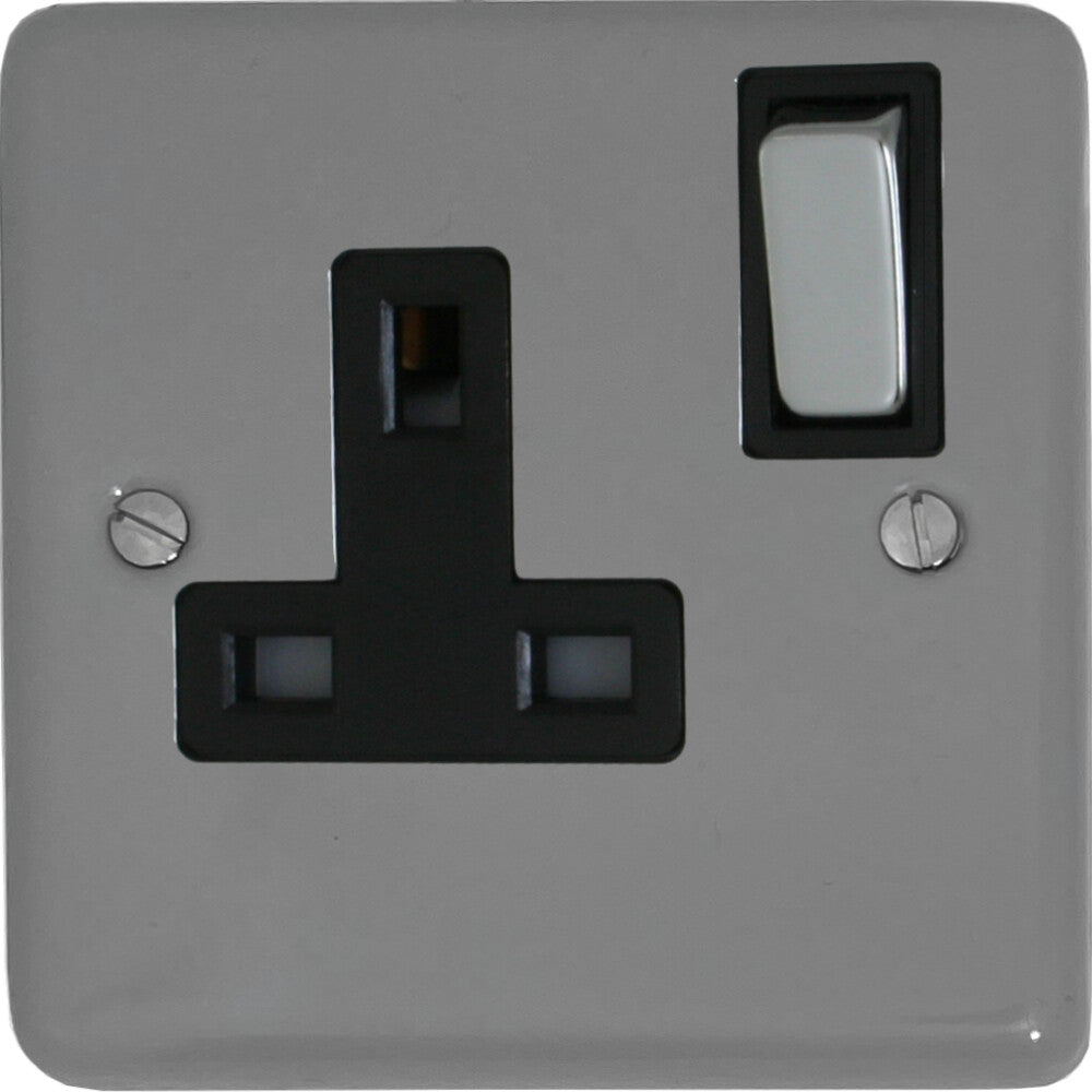 Contour Light Grey 1 Gang Switched Socket