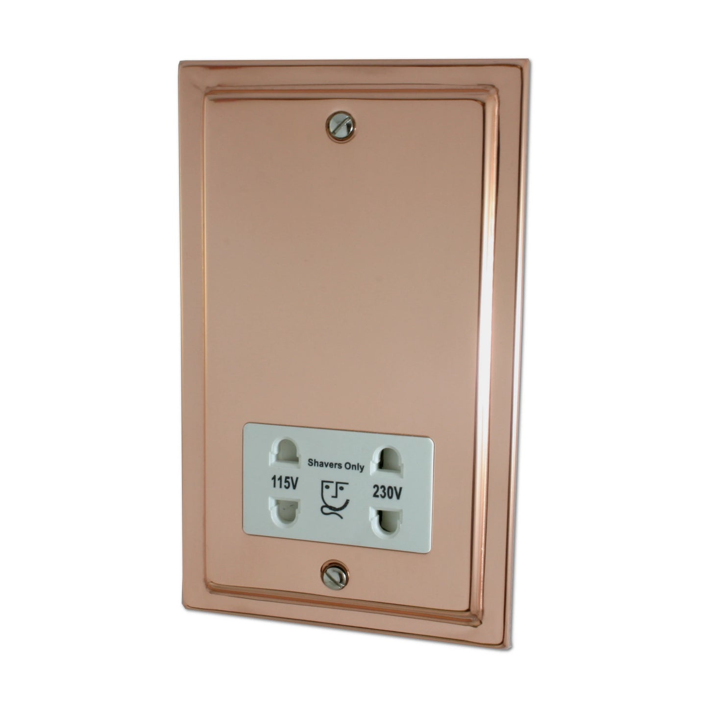 Victorian Polished Copper Shaver Socket