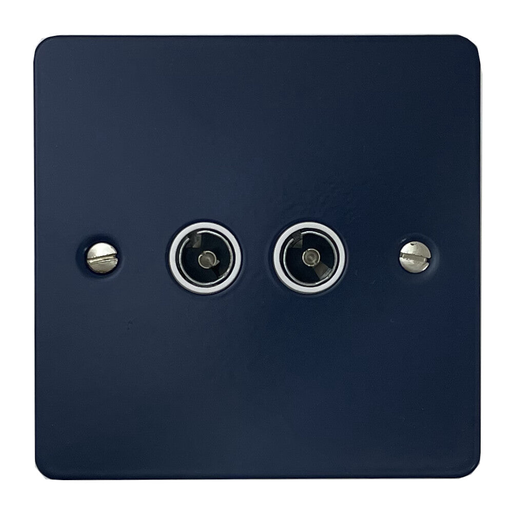 Flat Blue Twin Coax Point (White Insert)