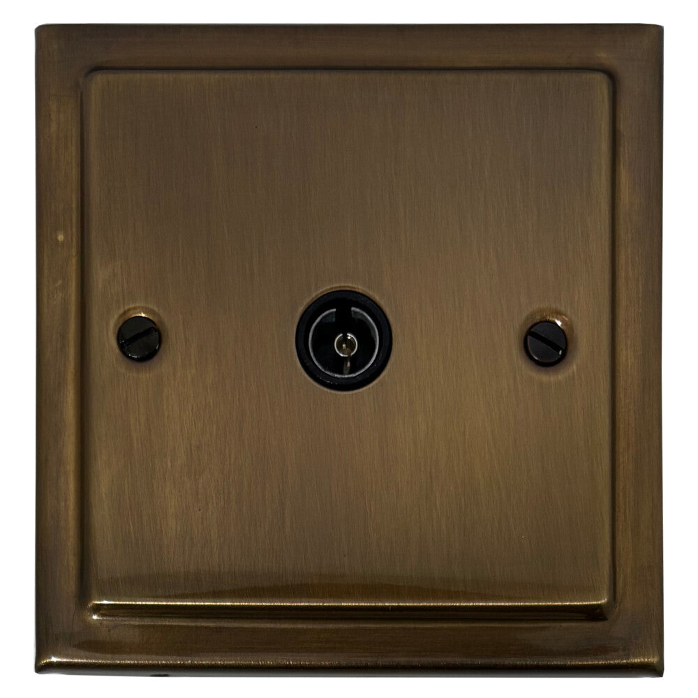 Victorian Medium Bronze 1 Gang Coax Point
