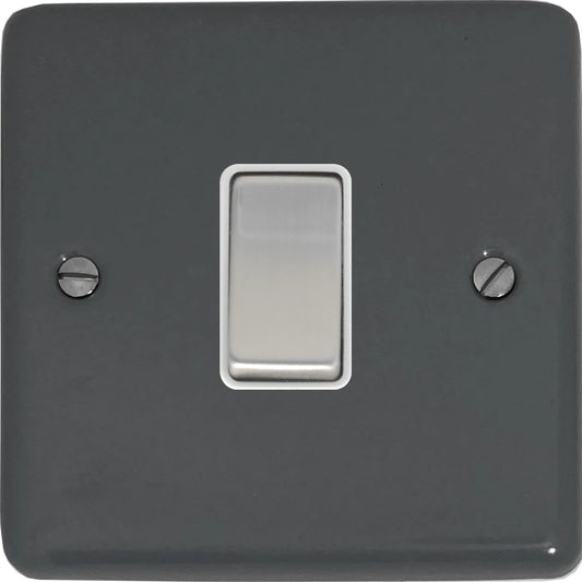 Contour Dark Grey 1 Gang 2 Way Switch