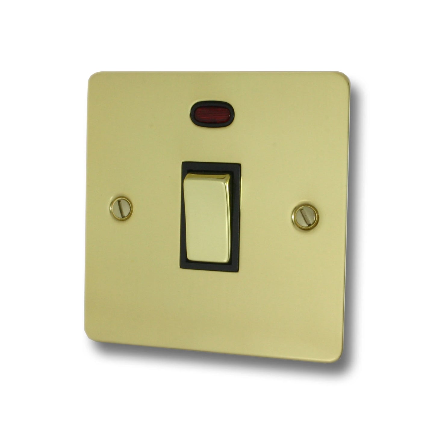 Flat Polished Brass 20A DP Switch