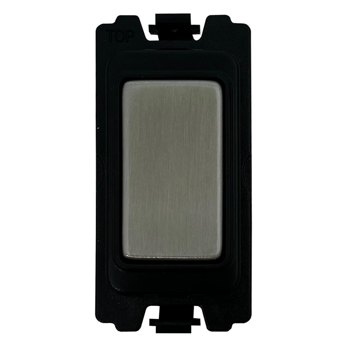 Blanking Piece grid switch - Black and Satin Chrome Switch