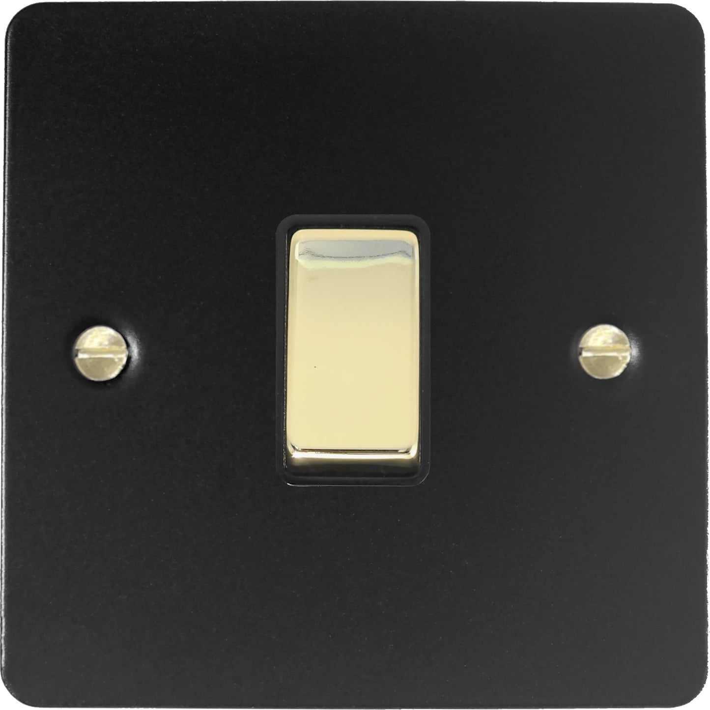 Flat Black 1 Gang Switch (Brass Switch)