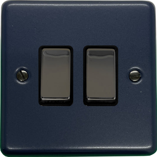 Contour Blue 2 Gang Switch