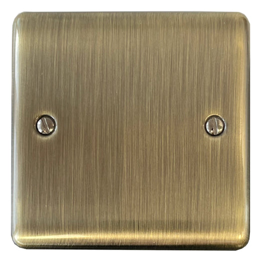 Basics Antique Brass 1 Gang Blank Plate