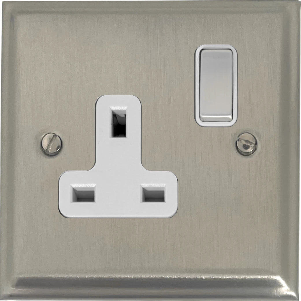 Deco Satin Nickel 1 Gang Socket