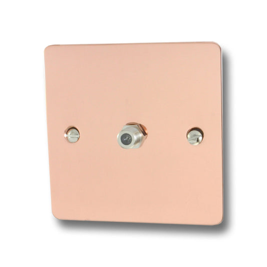 Flat Bright Copper 1 Gang Sat Point