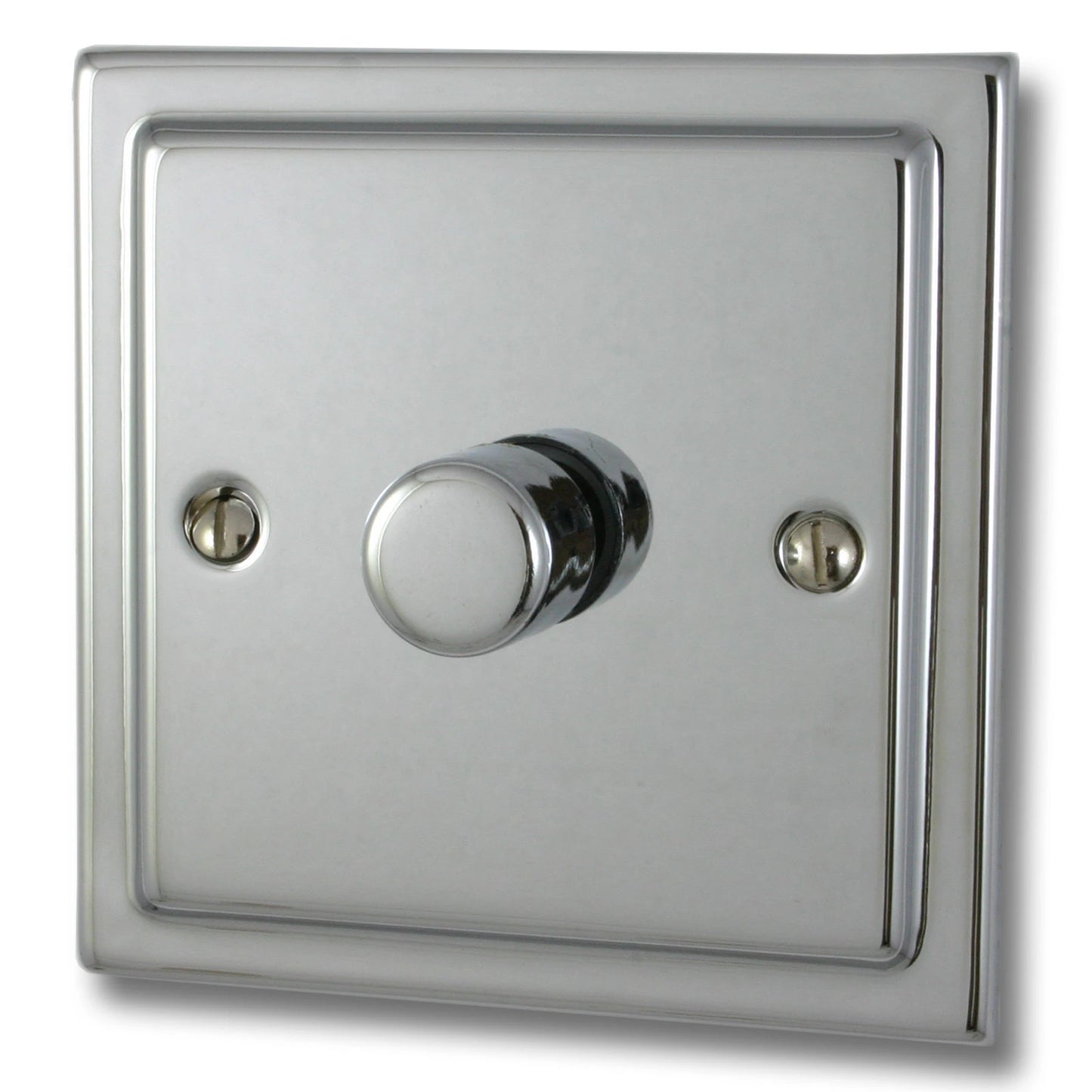 Victorian Polished Chrome 1 Gang 120W LED Dimmer