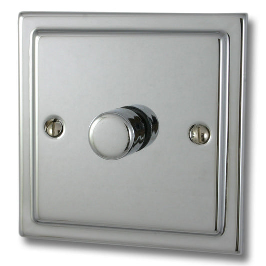 Victorian Polished Chrome 1 Gang 120W LED Dimmer