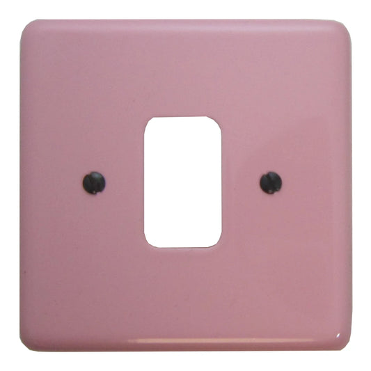 Contour Pink 1 Gang Grid Plate