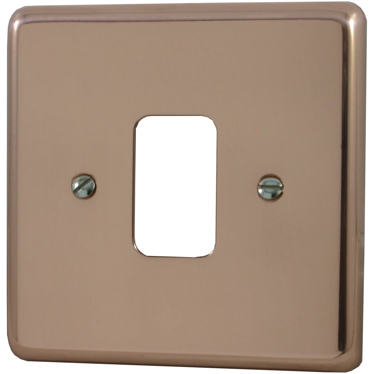 Contour Bright Copper 1 Gang Grid Plate