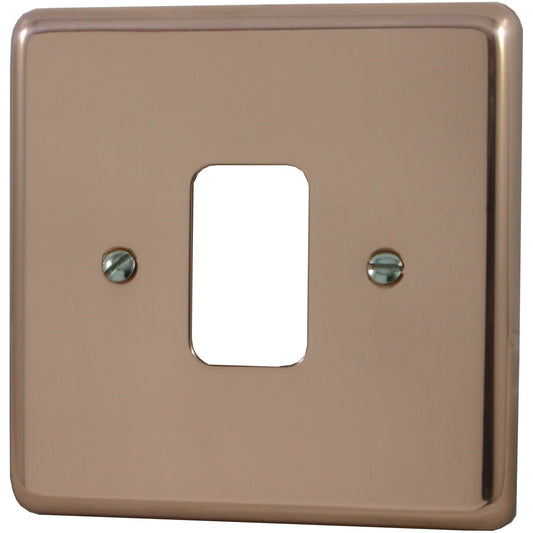 Contour Bright Copper 1 Gang Grid Plate