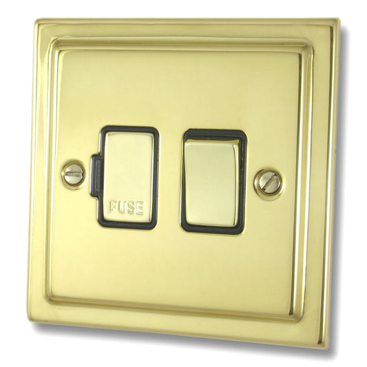 Victorian Unlacquered Brass Swt. Fused Spur - Victorian Cast range electrical spur