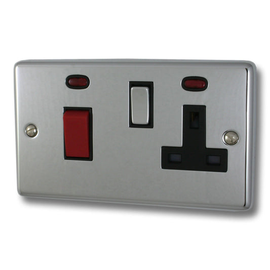 Contour Polished Chrome 45 Amp Switch & 13 Socket