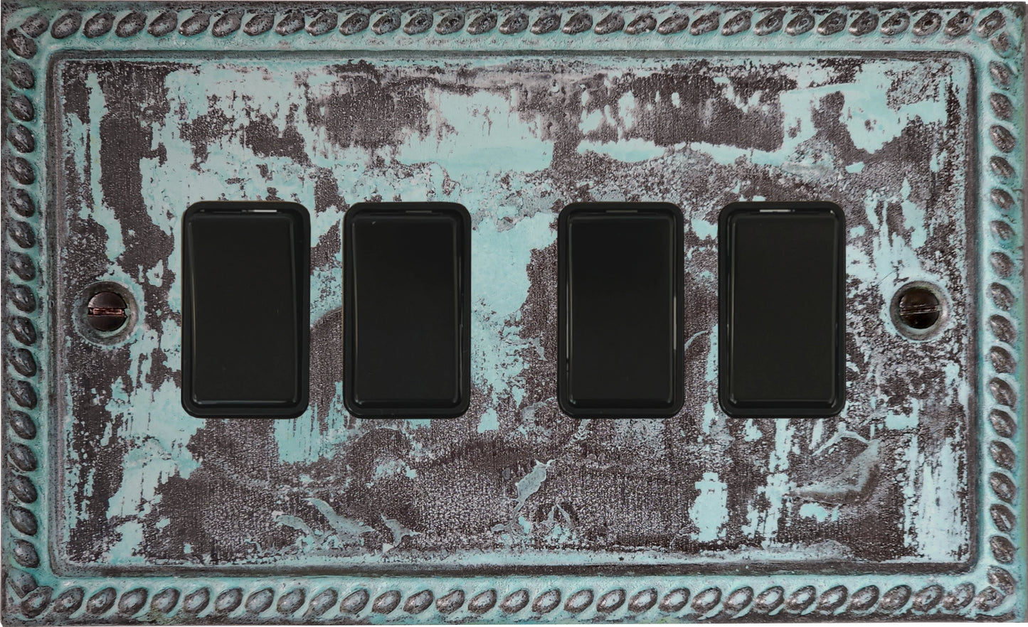 Georgian Verdigris 4 Gang Switch