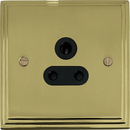 Victorian Polished Brass 5 Amp Socket