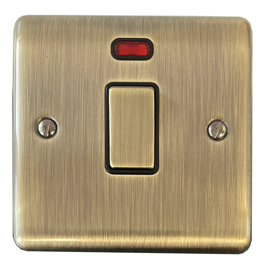 Basics Antique Brass 20 Amp DP Switch