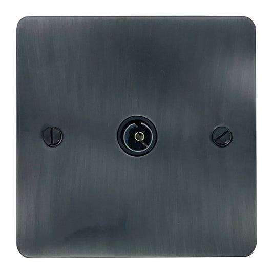 Flat Slate Effect 1 Gang Coax Point