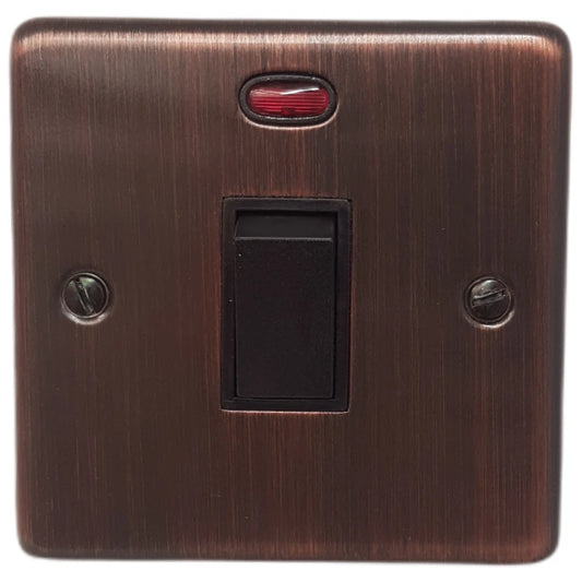 Contour Antique Copper 20 Amp Dp Switch & Neon