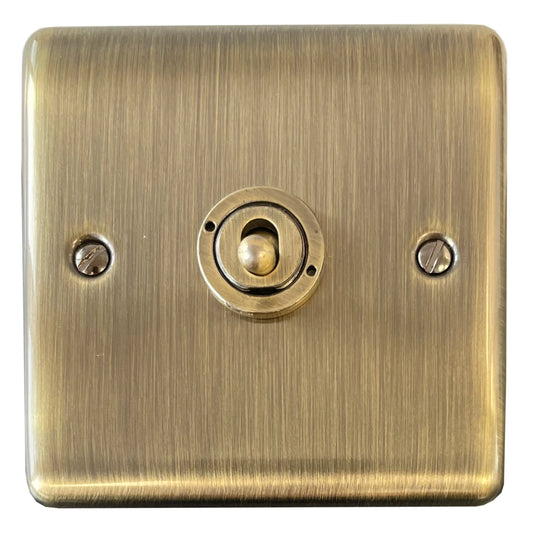 Basics Antique Brass 1 Gang Toggle Switch