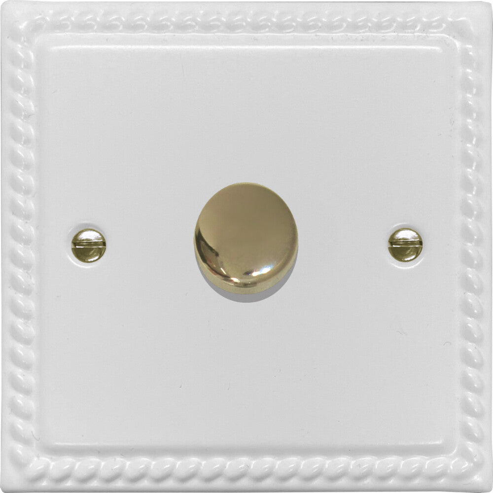 Georgian Flat White 1 Gang 120W LED Dimmer