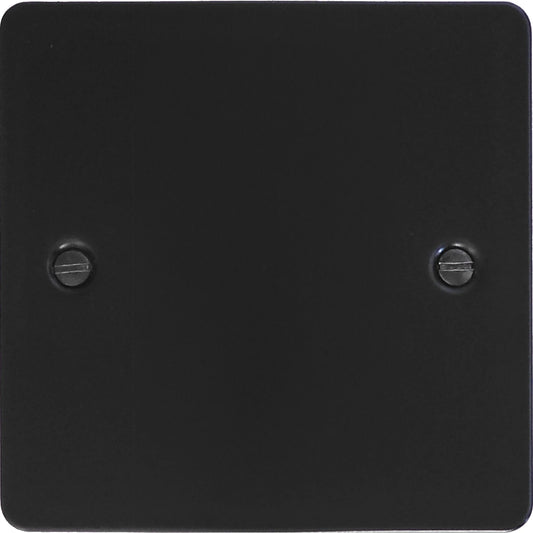 Flat Matt Black 1 Gang Blank