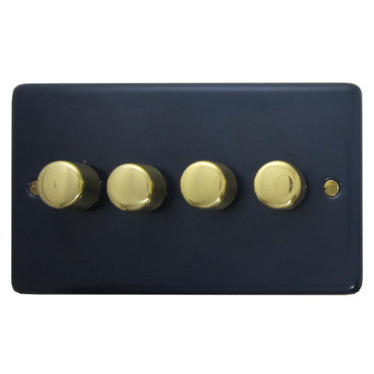 Contour Blue 4 Gang LED Dimmer