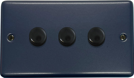 Contour Blue 3 Gang LED Dimmer