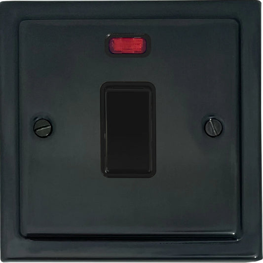 Victorian Black Bronze 20 Amp Dp Switch & Neon