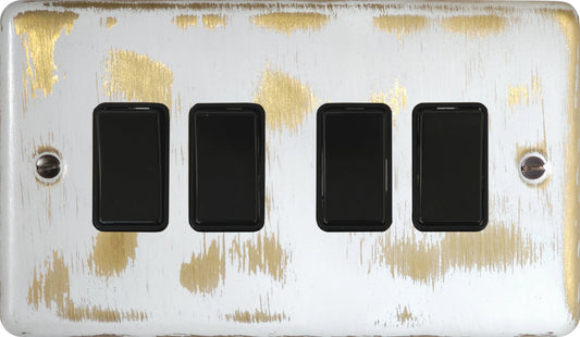 Contour Dover Bronze 4 Gang Switch