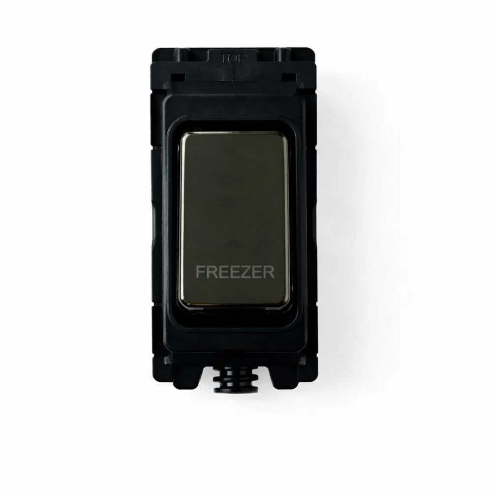 20A DP Switch - Engraved - Freezer - Black Nickel Switch