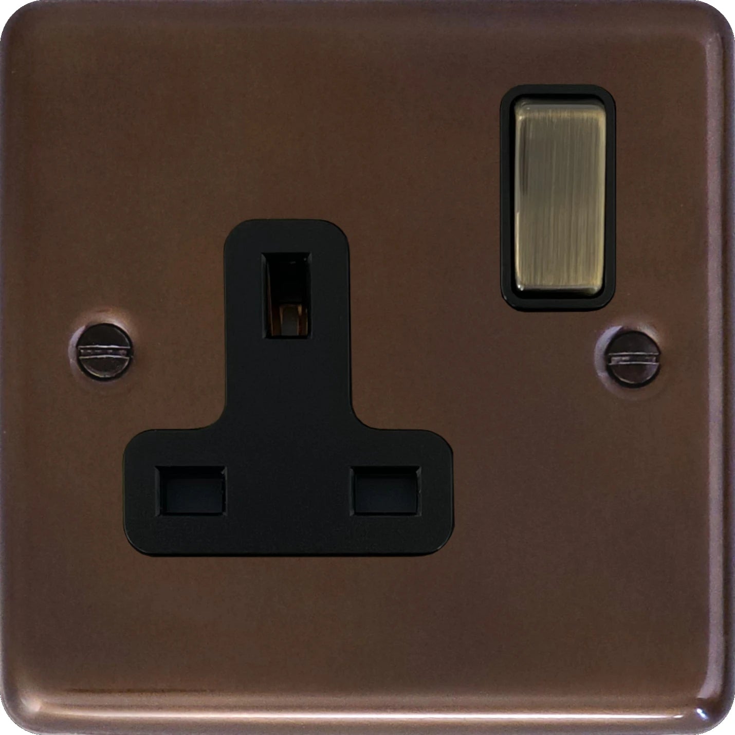 Contour Medium Bronze 1 Gang Socket