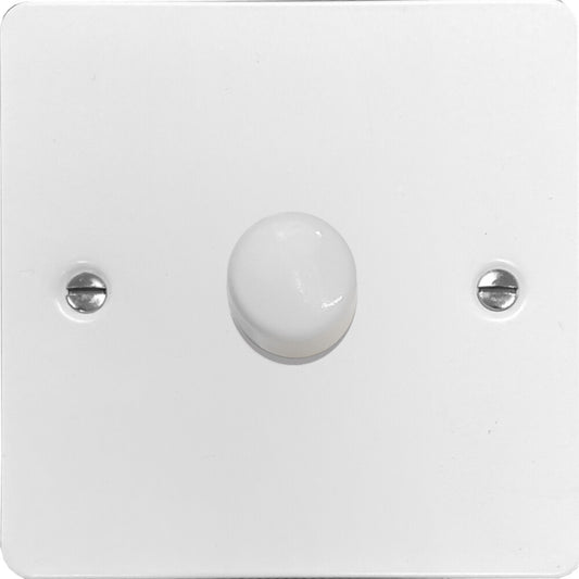 Flat White 1 Gang 120W LED Dimmer