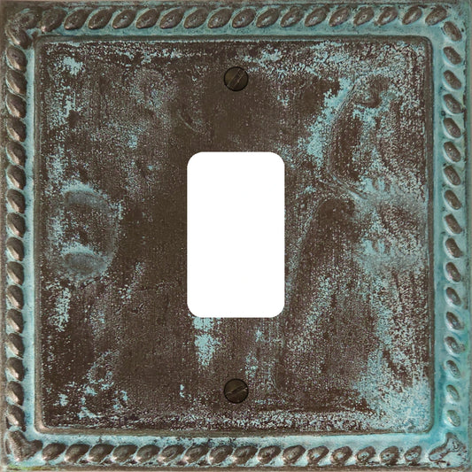 Georgian Verdigris 1 Gang Grid Plate