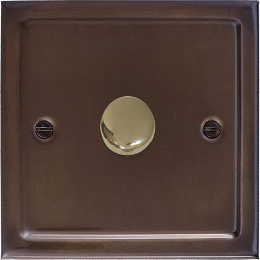 Victorian Medium Bronze 1 Gang LED Dimmer