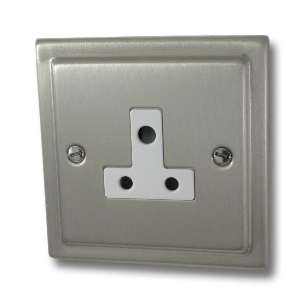 Victorian Satin Nickel 5 Amp Socket