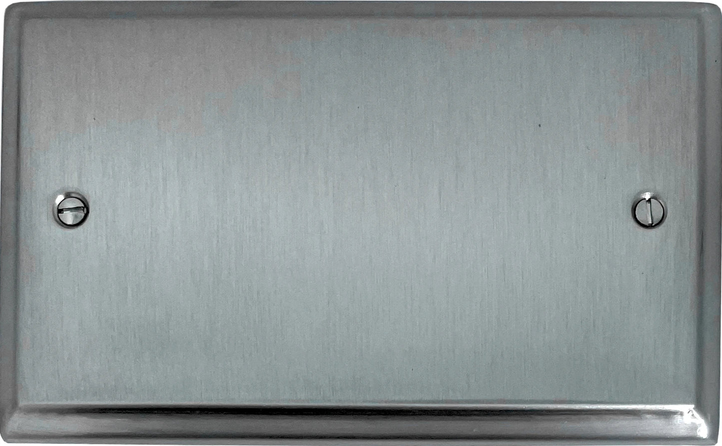 Deco Satin Chrome 2 Gang Blank