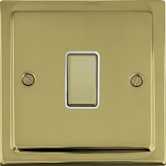 Victorian Unlacquered Brass Intermediate Switch - Victorian Cast range electrical switch