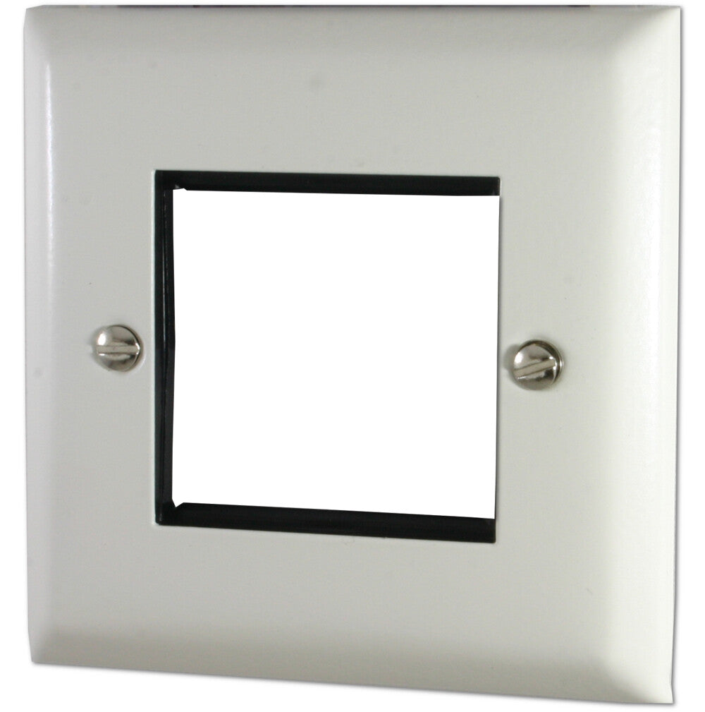 Spectrum Flat White 1 Gang 2 Mod Euro