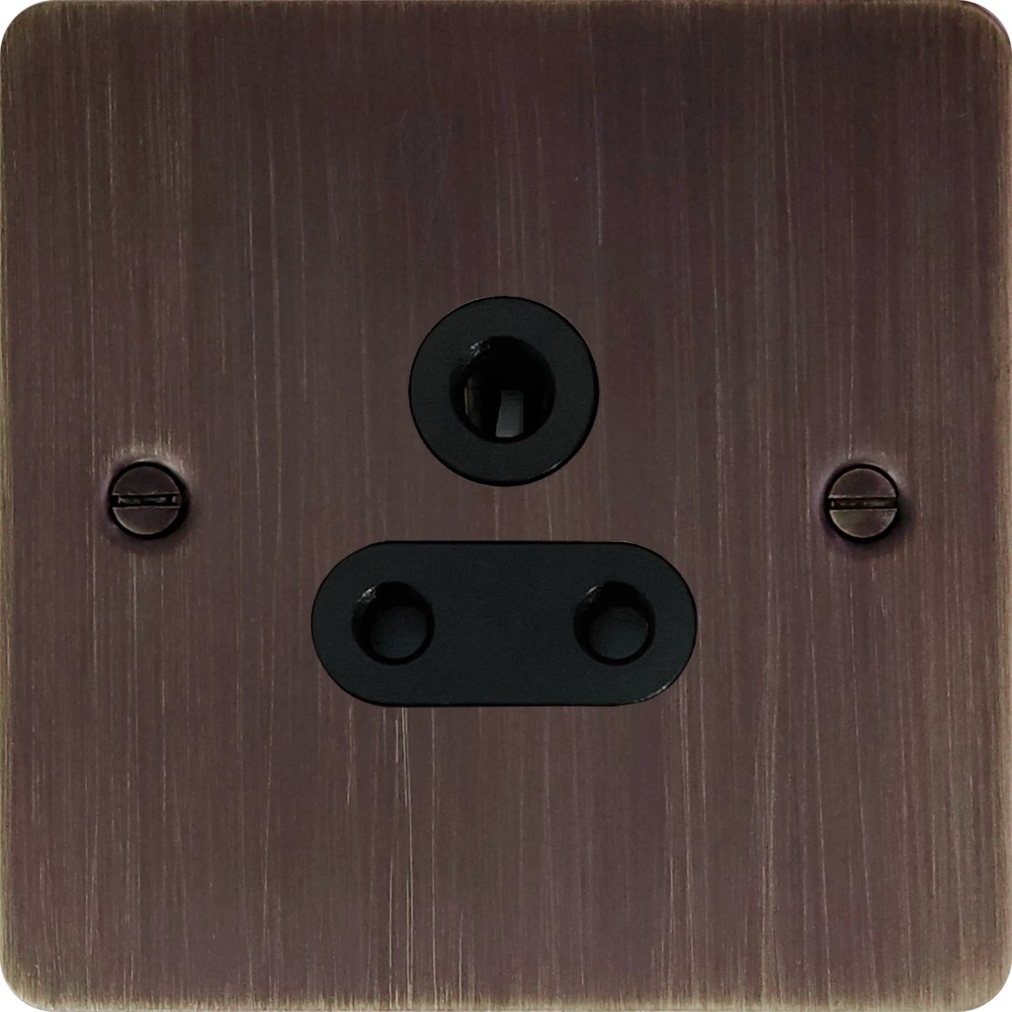 Flat Antique Copper 5 Amp Socket