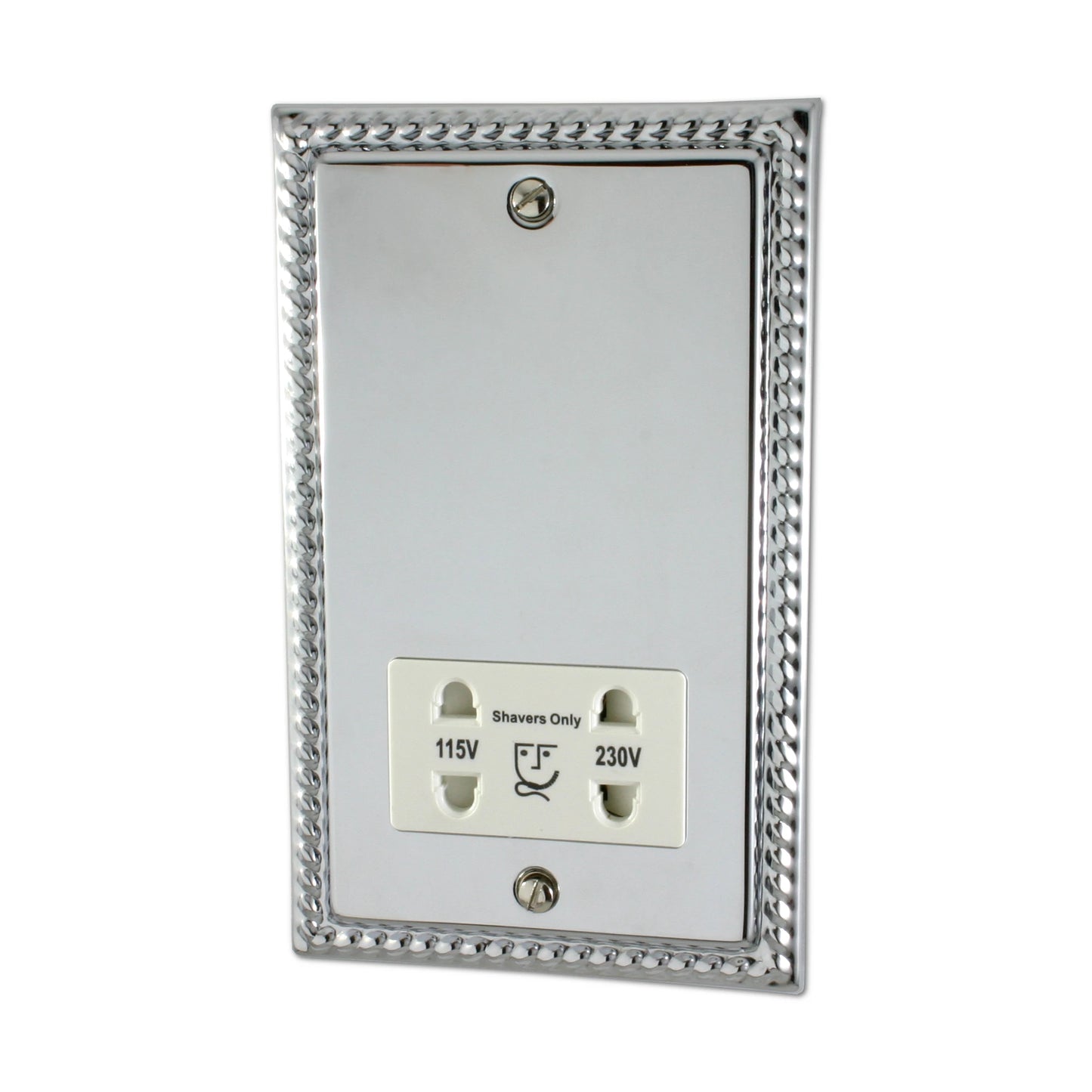 Georgian Polished Chrome Shaver Socket