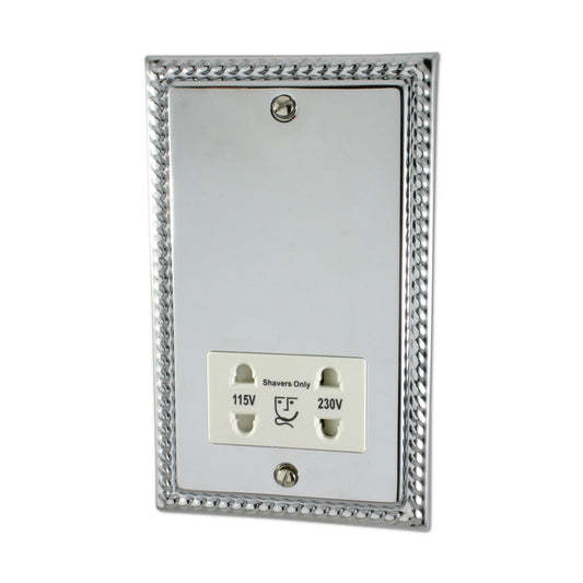 Georgian Polished Chrome Shaver Socket