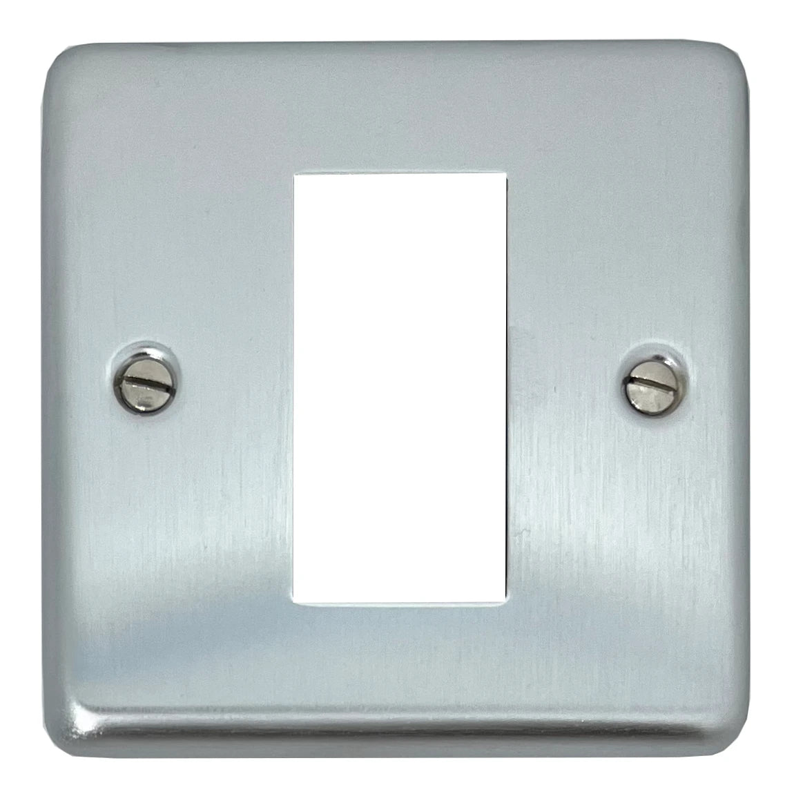 Contour Satin Chrome 1 Gang 1 Mod Euro