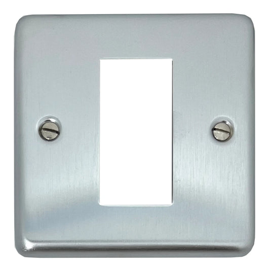 Contour Satin Chrome 1 Gang 1 Mod Euro