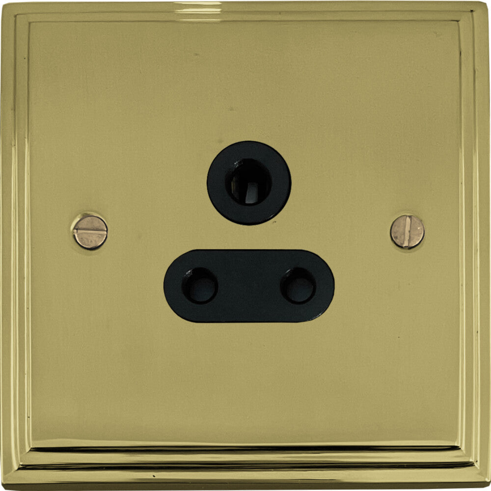 Victorian Polished Brass 5 Amp Socket