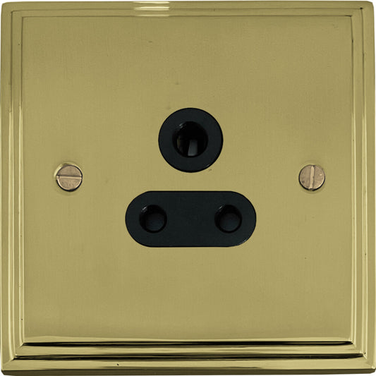 Victorian Polished Brass 5 Amp Socket