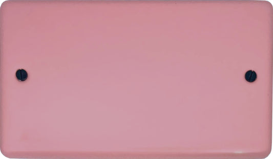 Contour Pink 2 Gang Blank Plate