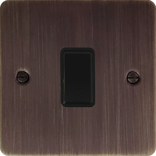Flat Antique Copper 1 Gang 2 Way Switch